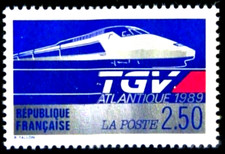 TIMBRE France 1989 N° 2607 ** ( TGV ATLANTIQUE ) TBE