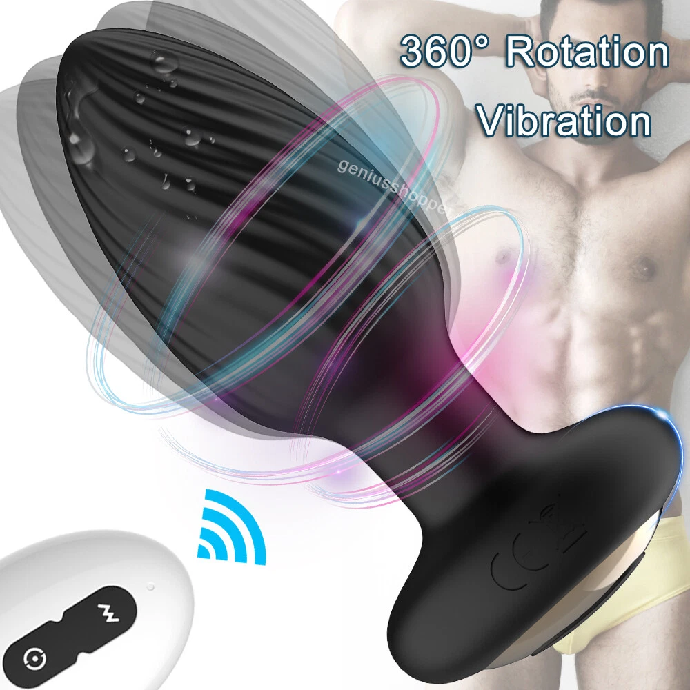 Rotating Anal Butt Plug Dildo Vibrator Prostate Massager Sex Toys for Men  Women | eBay