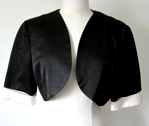SHORT SLEEVE CROP JACKET, Black 