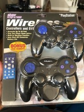 NUBY DVD PAIR OF REMOTE WIRELESS CONTROLLERS FOR PLAYSTATION VIDEO GAME SYSTEM