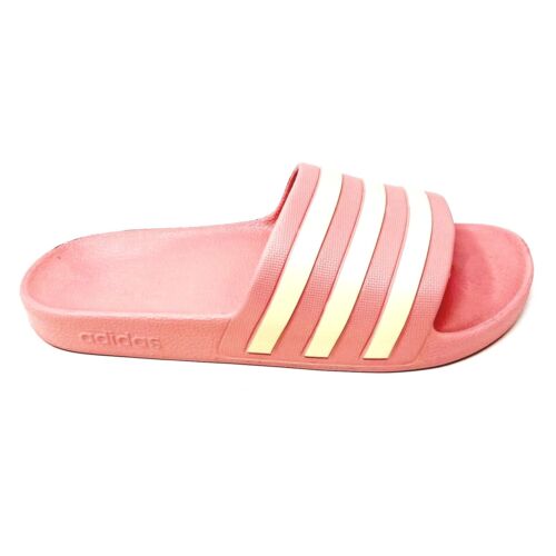 Adidas Adilette Aqua Mauve Pink White Womens Swim Slides Sandals GZ5877 ...