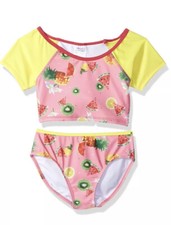 Jantzen Little Girls 5 Chiquita Fruit Print Rashguard Swimsuit 2-Piece Set New