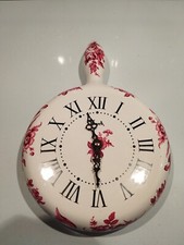 Horloge Pendule Suspendue Porcelaine "Flash" 31cm Ne Fonctionne Pas