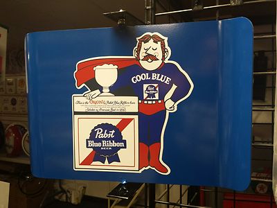 PABST BLUE RIBBON BEER VINTAGE ERA STYLE SPINNING WALL MOUNT
