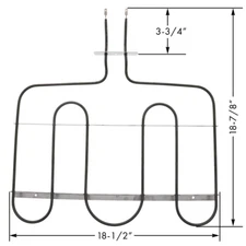 Oven Bake Heating Element for Whirlpool KitchenAid WPW10276482 W1027648 74011117