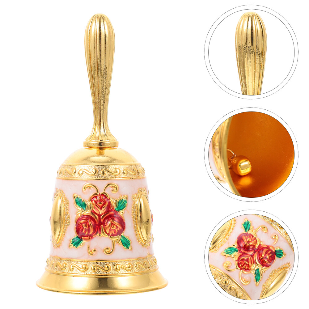 Retro Handbell Metal Hand Bell Steel Bells for Home Restaurant Weddings