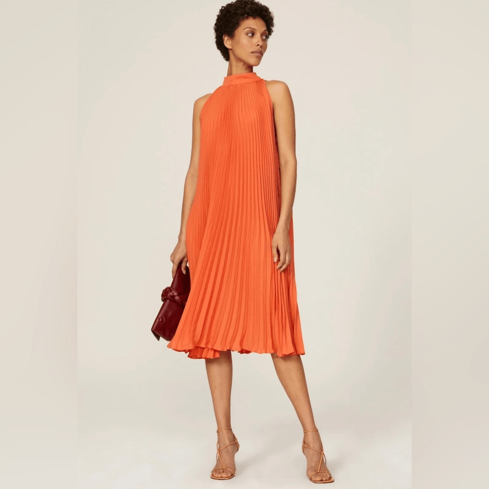 open lace back dress Wicked Games Strapless Pleated Maxi Dress Orange Selfie Leslie