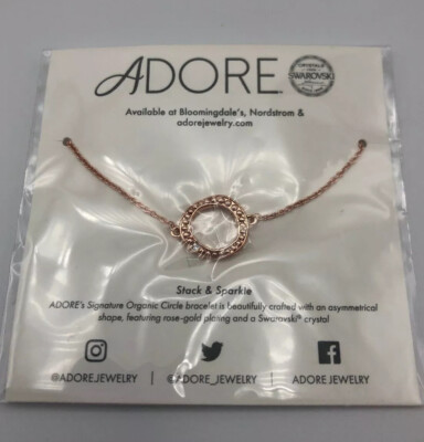 Adore Swarovski Signature Organic Circle Bracelet in Rose Gold $39 MSRP
