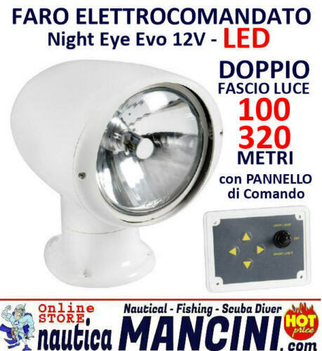 FARO PROIETTORE NIGHT EYE EVO LED DOPPIO FASCIO PROFONDITA 320M ELETTROCOMANDATO - Foto 1 di 5
