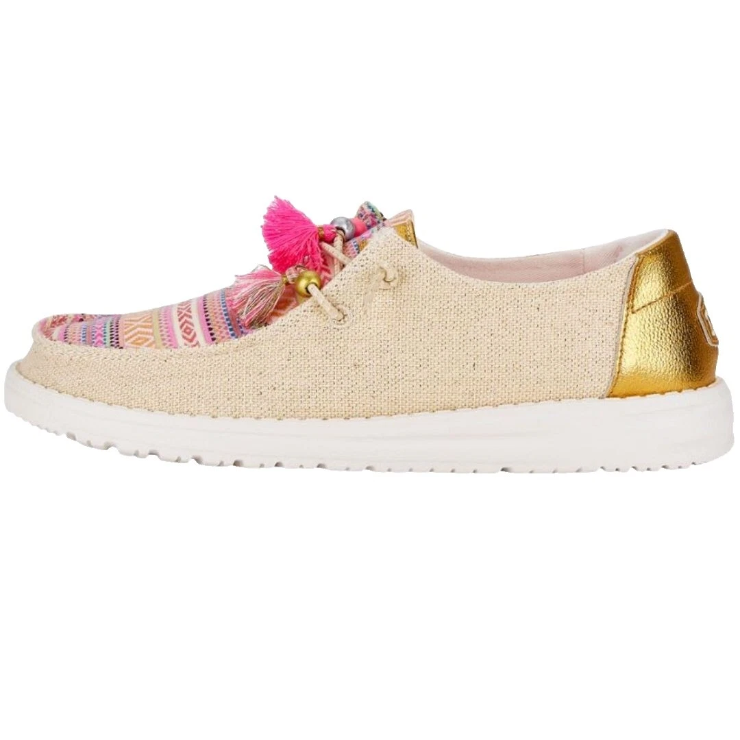 Zapatos Cómodos Multicolor superior de algodón para mujeres