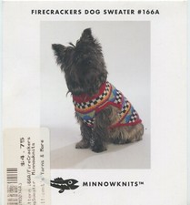 Jil Eaton MinnowKnits 166A Knitting Pattern - Firecrackers Dog Sweater