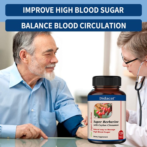 Super Berberine With Ceylon Cinnamon Supplement Balance Heart 120 Caps - Picture 4 of 12