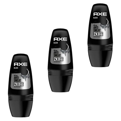 Axe Deodorant Roller Black 3er Pack , 3x50ml, Unilever, OvP Neu