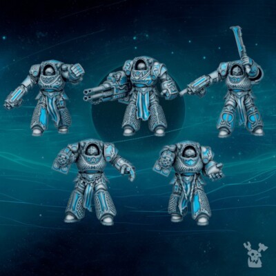 Set of 5 Scylla Destroyers Squad - DakkaDakka Store/Sci-fi/Tabletop Miniature