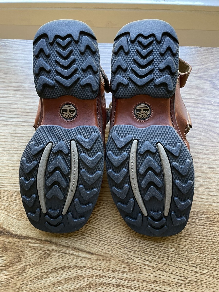 Timberland Altamont Brown Leather Adjustable Sandal Mens 8M  display picture 2
