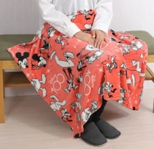 Disney 100th Blanket Mickey & Friends  Red Daiso Japan New