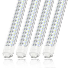 T8 T12 8FT LED Tube Light Bulbs 72W Garage Farm LED Shop Lights 6000K R17D