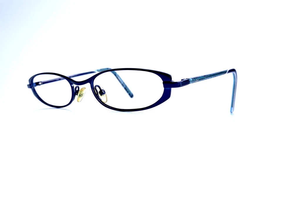 Valentino Black Blue Metal Almond Oval Eyeglasses Italy 5254 007K 47 17 130 - Image 2 of 4