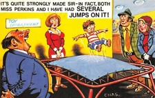 BAMFORTH BLACK TRIANGLE COMIC POSTCARD NO 454 TOYS UNUSED VERY GOOD