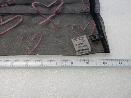 Victoria's Secret Love Mesh Black Draw String Carry Bag 14" x 10.5" NEW - 第 3/4 張圖片