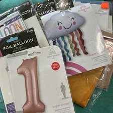 Anagram 30" Rainbow Cloud Balloon Numbers Circle 12 Total Foil Balloon Birthday