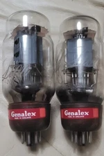 Original Vintage Pair of Genalex KT66 Gold LION England Vacuum Tubes WORK!