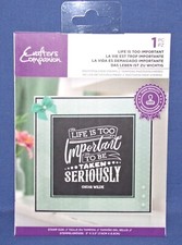 Crafters Companion Life is too Important Photopolymer Stamp Chalkboard Design