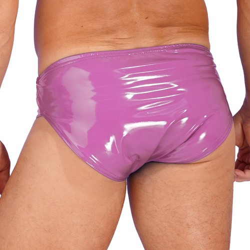 Slip uomo sexy pelle intimo wet look elastico in vita mutande lingerie - Foto 79 di 87