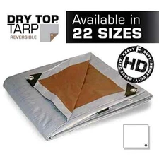 Foremost Tarps Silver/Brown Silver Brown 10-Mil Heavy Duty Reversible, ALL SIZES
