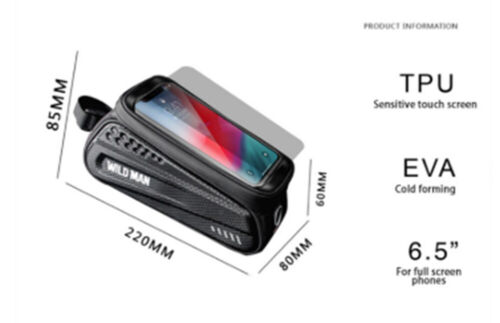 Bolsa De Bicicleta Tubular WildMan Con Bolsillo Para Smartphone Hasta 6.9" WMN - Imagen 3 de 12