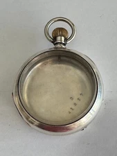 VINTAGE 18 SIZE COIN SILVER POCKET WATCH CASE LEVER SET ONLY