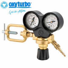 Riduttore MAXY per acetilene a comando verticale con 2 manometri e staffa per sa