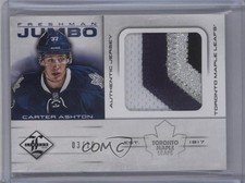 2012 Panini Limited Freshman Materials 3/10 Carter Ashton #FJ-CA Jumbo Patch 1p0