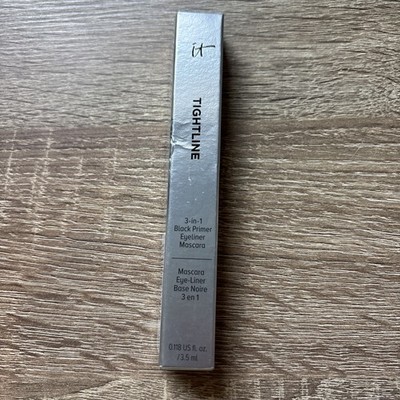 IT Cosmetics Tightline 3-in-1 Black Primer Eyeliner Mascara .118 oz Size New