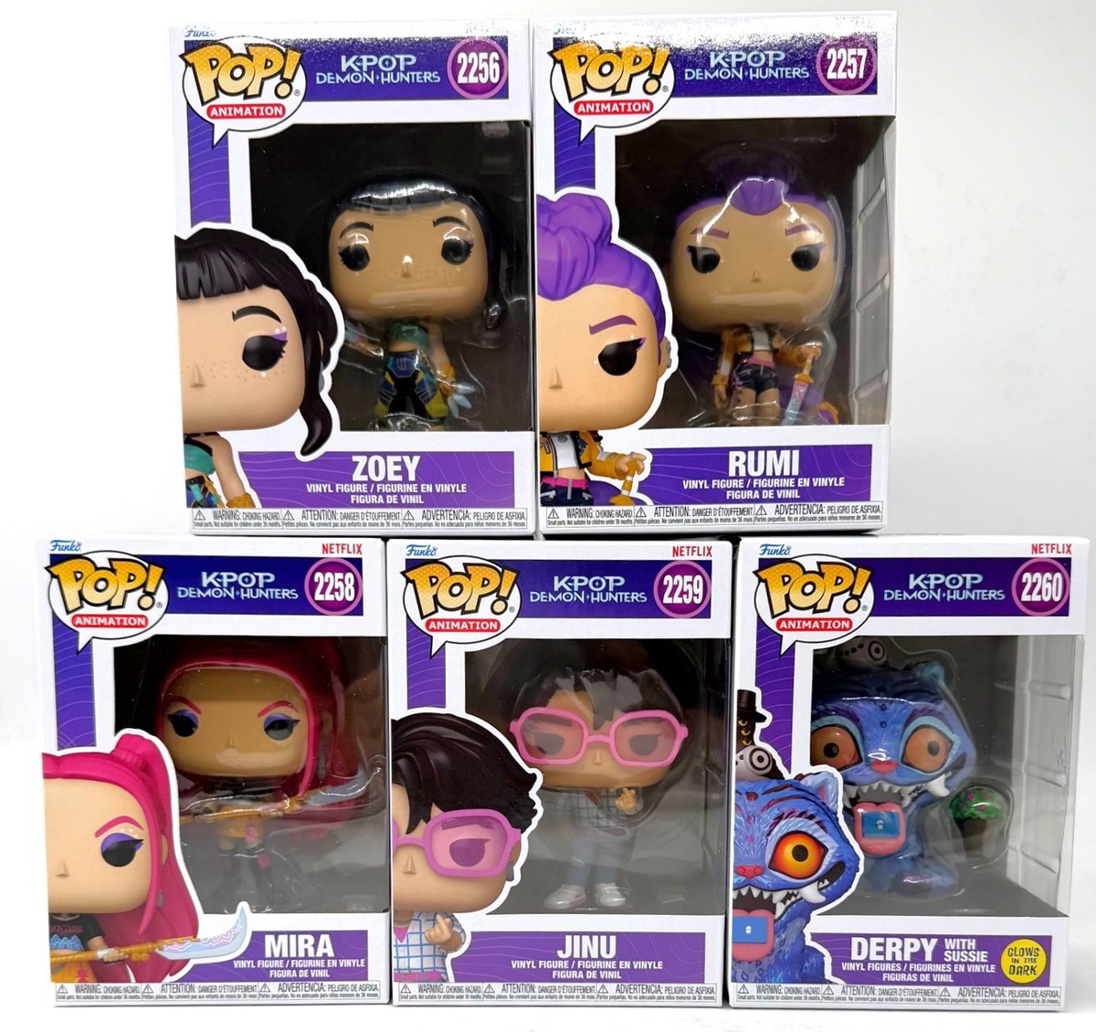 Funko Pop! Kpop Demon Hunters Series 1 Bundle Set of 5 with POP