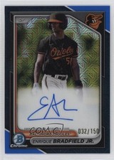 2024 Bowman Chrome Prospect Mega Box Blue Refractor Enrique Bradfield Auto 12fl
