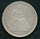 1859-O Liberty Seated Silver Half Dollar - XF w/ Reverse Scratches/Graffiti