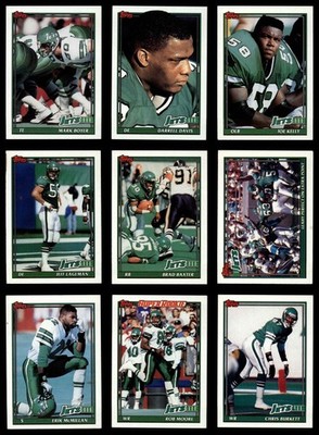 1991 Topps Jets Almost Complete Team Set 8 - NM/MT 5232278 (17 / 20 cards)