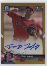 2018 Bowman Chrome Prospect Gold Refractor 2/50 Travis Lakins #CPA-TL Auto 13iq