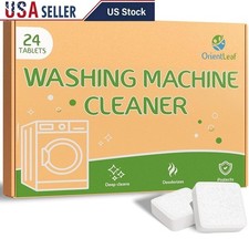 Washing Machine Cleaning Tablets Deep Clean Odor Eliminator Safe Septic 12 Pack