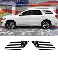 For Dodge Durango Pre-Cut Vinyl Decal US Flag Design Matte Black Rear Window‌
