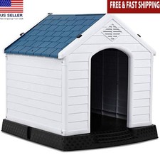 Waterproof Dog House Medium Dogs Elevated Floor Easy Assembly Indoor Outdoor New
