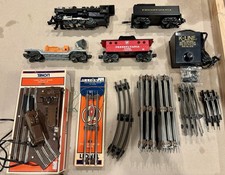 O Gauge Pennsylvania Engine, Tender, Cars, O27 Track, And Controller- Tested