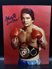 ROBERTO DURAN 8’10 COLOR PHOTO With JSA CERTIFICATION NICE BOLD AUTO