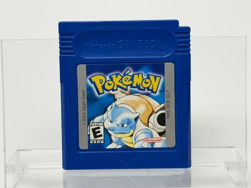 Pokemon: Blue Version (Nintendo Game Boy) BLACK-E *Original Battery* Saves!