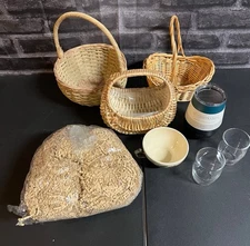 Small Basket Gift Giving Bundle Lot Craft Supplies