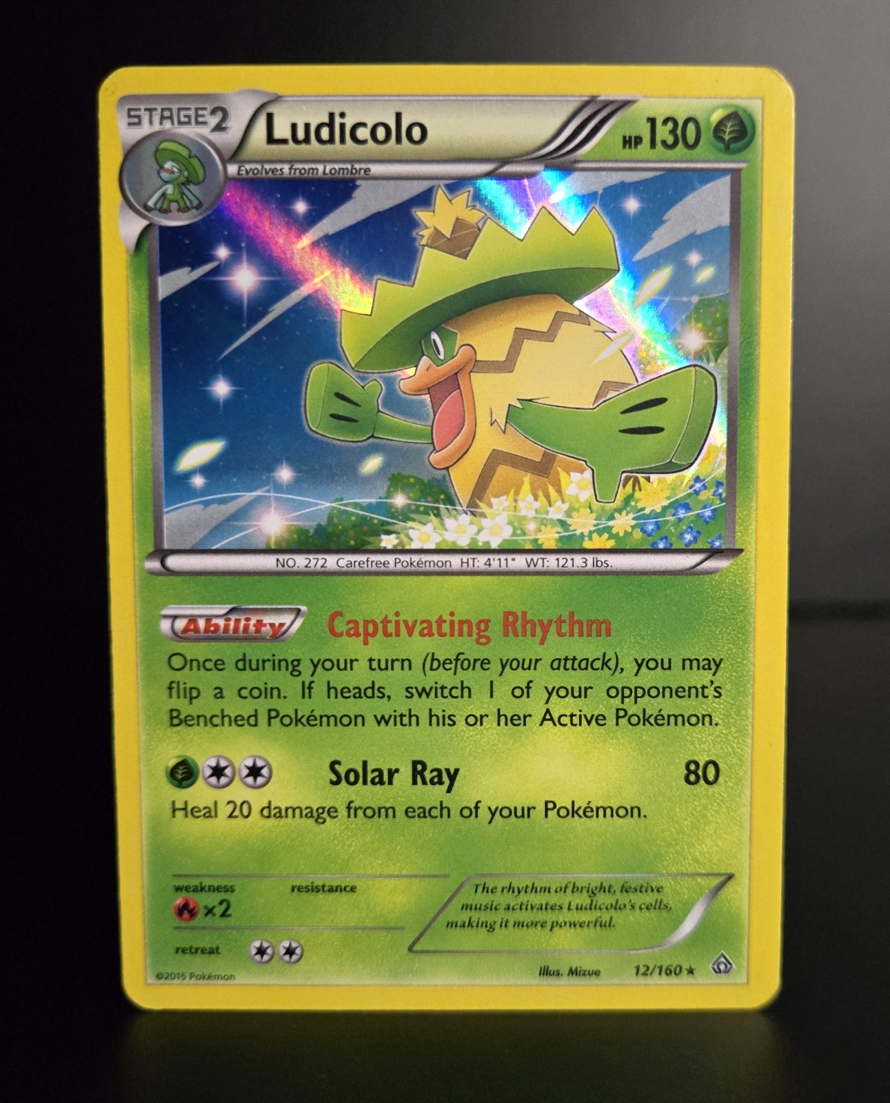 Pokémon TCG - LUDICOLO - 12/160 - HOLO - RARE - XY: PRIMAL CLASH (2015) - LP