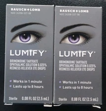 Lot Of 2 Lumify Redness Reliever Eye Drops 0.08 oz 