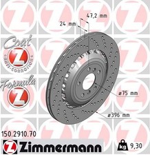 1x Bremsscheibe FORMULA Z ZIMMERMANN 150.2910.70 f�r BMW F10 5er 6er F06 F13 F12
