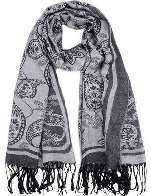 Women's Pashmina Shawl Paisley Pattern Scarf Tassels Wrap Colorful Ethnic 200...